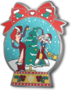 Christmas Snow Globe - Jessica and Roger Rabbit