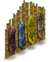 Bamboo Wall Divider Color Yellow