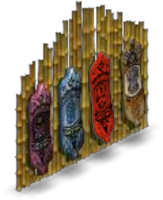 Bamboo Wall Divider Color Red
