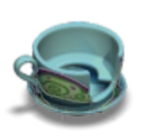 Tiny Tea Cup Seat Blue