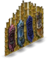 Bamboo Wall Divider Color Blue
