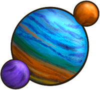 Astro Orbiter Planet Multicolor