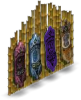 Bamboo Wall Divider Color Purple