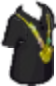 Shirt with Pin Lanyard Black
