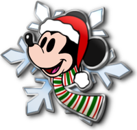 Christmas Snowflake Pin - Mickey