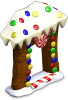 Gingerbread Door with Snow