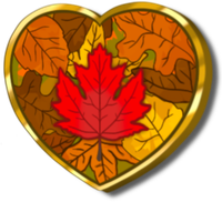 Fallen Leaf Heart Pin