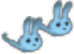 Bunny Slippers Blue