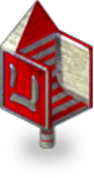 Dreidel Chair Red