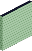 Main Street Facades - Green Siding Wall