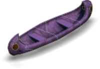 Davy Crockett's Canoe Couch Color Purple
