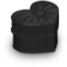 Heart Chair Black
