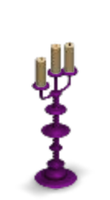 Haunted Mansion Ballroom Candlestick Color Purple
