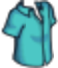 Vacation Button Up Cyan