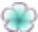 Aloha Flower Clip Cyan