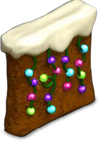 Sugar Gingerbread Wall with Lights