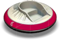 Flying Saucer Chair Color Magenta