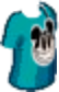 Emoticon Mickey T-Shirt Cyan