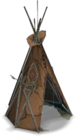Tom Sawyer's Island Tee Pee Color Brown