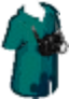Mickey Shirt with Camera Dark Cyan