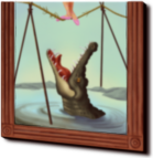 Stretching Room Portrait Pin - Tightrope Walker [2/2]
