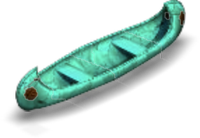 Davy Crockett's Canoe Couch Color Cyan