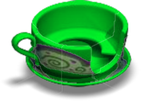 Tea Cup Seat Color Green