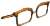 Glasses - Large Rectangle Orange