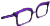 Glasses - Large Rectangle Purple