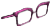 Glasses - Large Rectangle Pink