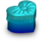Heart Chair Ombre Blue