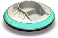 Flying Saucer Chair Color Cyan