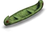 Davy Crockett's Canoe Couch Color Green