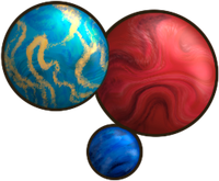 Astro Orbiter Planet Red