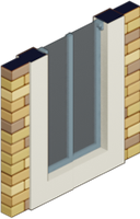 Main Street Facades - Yellow Brick Window Bottom