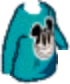 Emoticon Mickey Long Sleeve Cyan