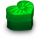 Heart Chair Ombre Green