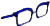 Glasses - Large Rectangle Blue