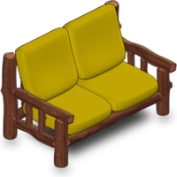 Cozy Cabin Couch - Yellow