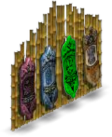 Bamboo Wall Divider Color Green