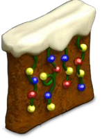 Gingerbread Wall with Lights