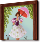 Stretching Room Portrait Pin - Tightrope Walker [1/2]