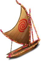 Moana Boat Seat with Flowers