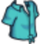 Vacation Tied Button Up Cyan