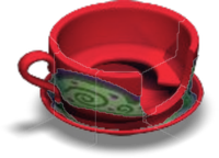Tea Cup Seat Color Red