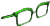 Glasses - Large Rectangle Green