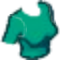 Fitted Crop Top Cyan