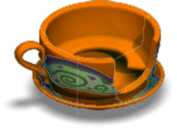 Tea Cup Seat Color Orange